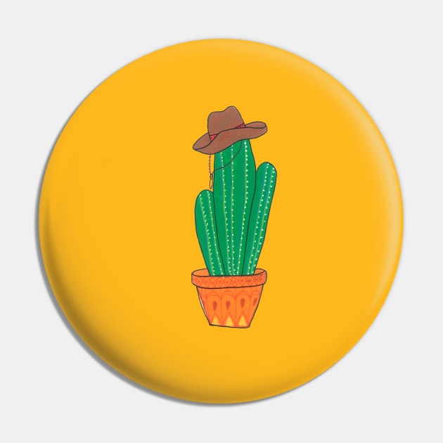 Cowboy Cactus Pin by DoodlesAndStuff