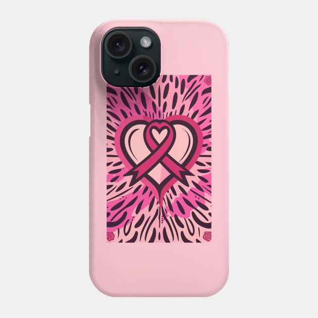 pink ribbon Phone Case by vaporgraphic