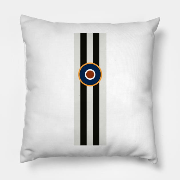 D-Day Stripes with RAF Roundel Pillow by rgrayling
