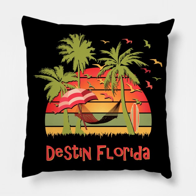 Destin Florida Pillow by Nerd_art