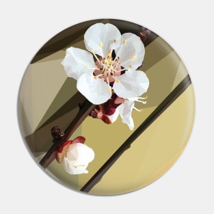 Low Poly Plum Blossom Pin