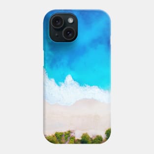 Seaside and wave #2. Sea foam. Aerial view Phone Case