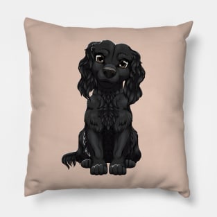 Black Cocker spaniel Pillow