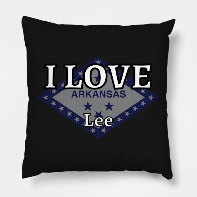 I LOVE Lee | Arkensas County Pillow by euror-design