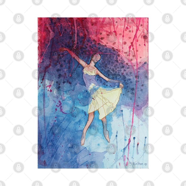 Dance It n5 by Natasha Kolton · dancer dancing watercolor painting by natashakolton