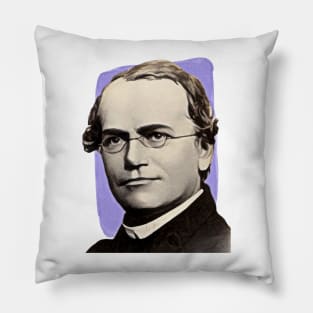 German microbiologist Gregor Mendel illustration Pillow