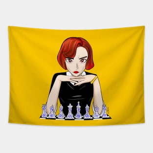 beth harmon the chess master in queen's gambit art Tapestry