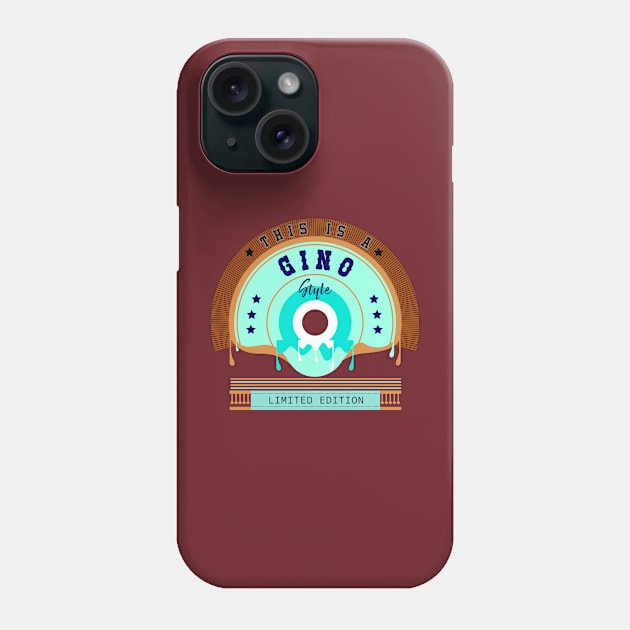 Gino Name Style Phone Case by Suryaraj