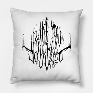 Black - I like you i’ll kill you last - Death Metal Logo Pillow