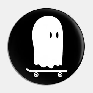 Halloween Skateboarding Ghost Dead Skater Spirit Pin