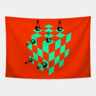 Chess cube Tapestry