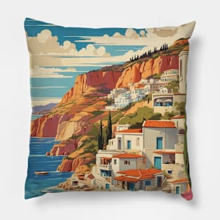 Chalandri Greece Vintage Tourism Travel Pillow