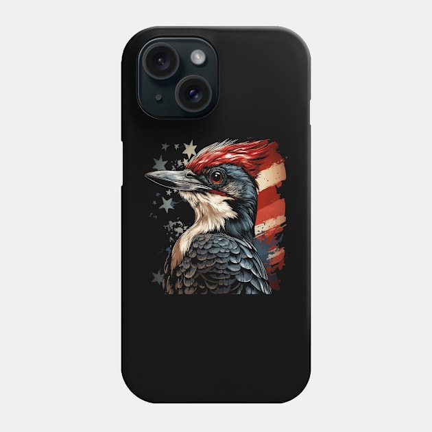 Patriotic Woodpecker Phone Case by JH Mart