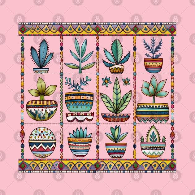 Succulent Plants and Cactus by AI Art Originals