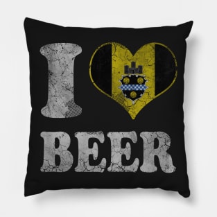 I Heart Pittsburgh Beer Pillow