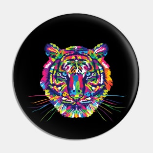 tiger colorfull poly Pin