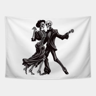 Last Dance With Death Skeletons Tapestry