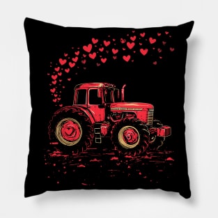 Retro Tractor | Valentines Day Pillow