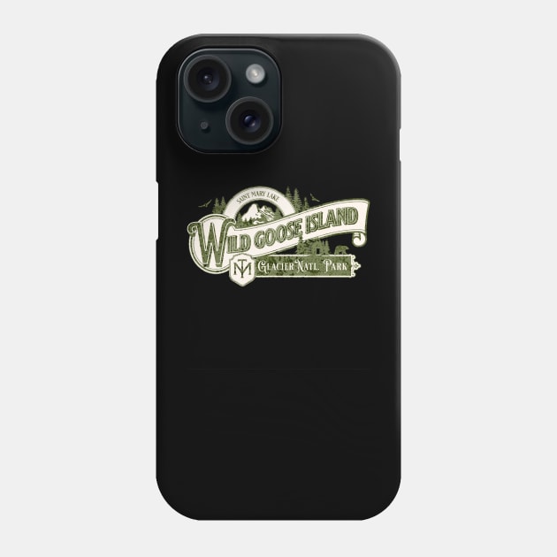 Wild Goose Island, Glacier National Park Phone Case by Farm Road Mercantile 