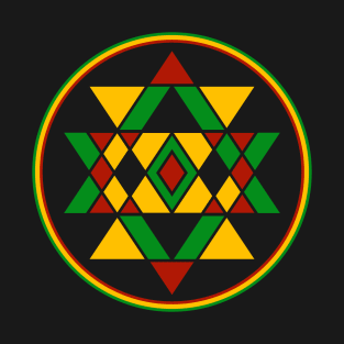 Blood Diamond Rasta Sacred Geometry T-Shirt