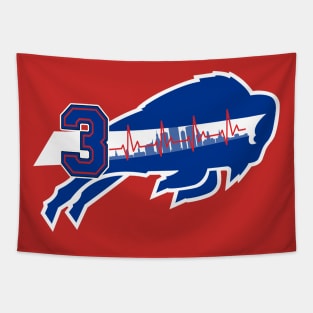 Damar Hamlin Buffalo Bills Skyline Tapestry