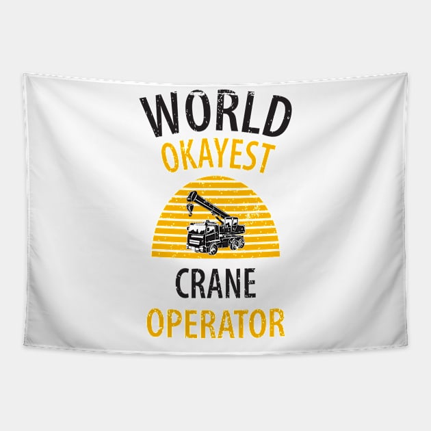 crane driver father father's day construction work Tapestry by Johnny_Sk3tch