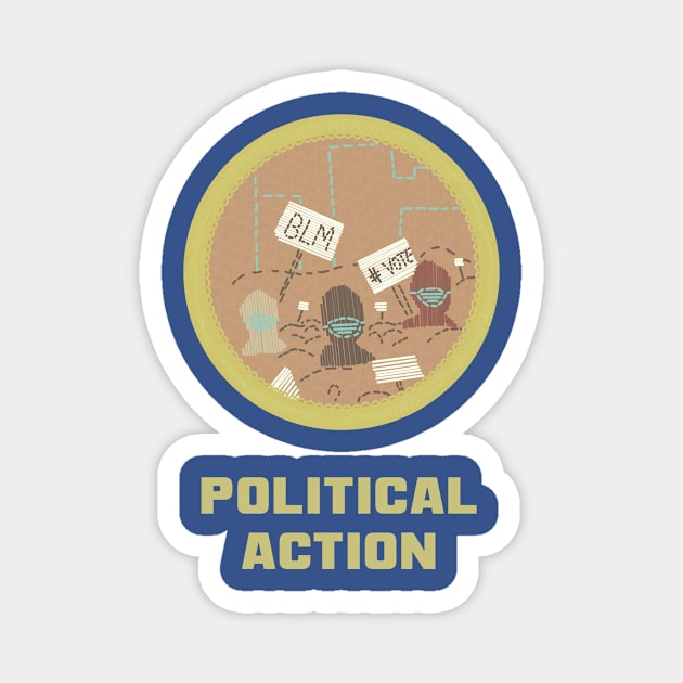 Merit Badge for Political Action Magnet by LochNestFarm