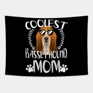 Glasses Coolest Basset Hound Dog Mom Tapestry