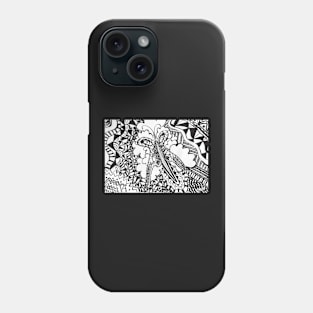 Zenspiration meditative ink drawing Phone Case