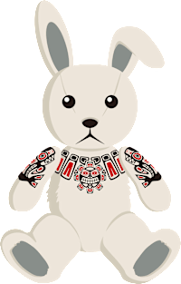 Haida tattooed bunny rabbit Magnet