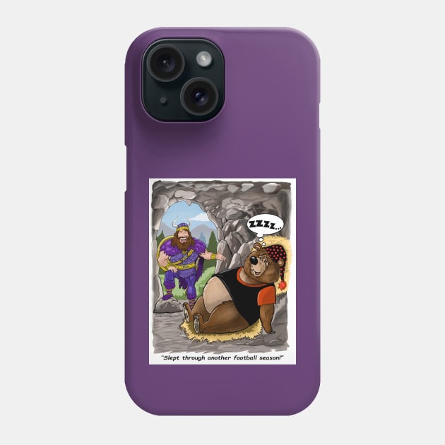 Minnesota Vikings Fans - Kings of the North vs Hi-bear-nation Phone Case by JustOnceVikingShop