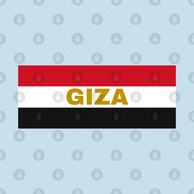 Giza City in Egyptian Flag Colors by aybe7elf