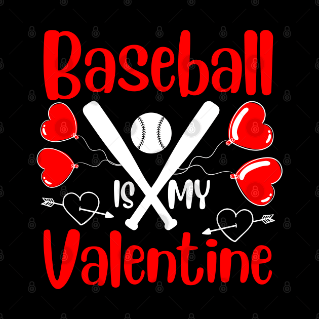 Baseball is Valentine's Day. Play ball with love design by click2print