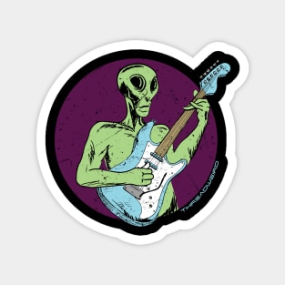 Alien Guitar Player Magnet