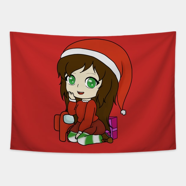 Gacha Girl merry christmas Tapestry by LillyTheChibi