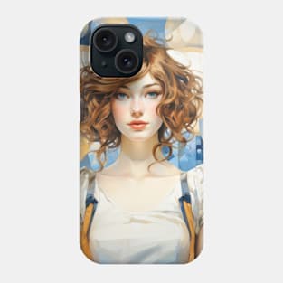 Beauty Woman Retro Abstract Colorful Painting Phone Case