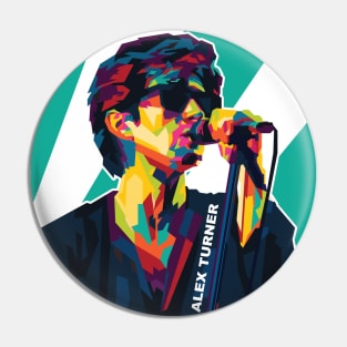 Alex Turner In Wpap Pop Art Style Pin