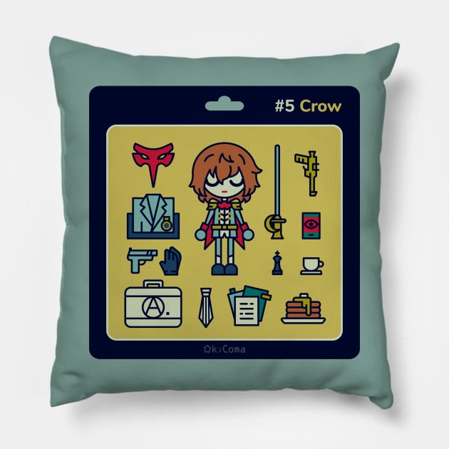 Crow kit Pillow by OkiComa