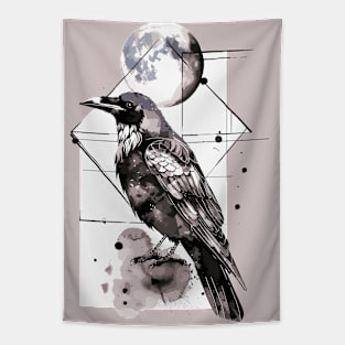 Geometric crow Tapestry