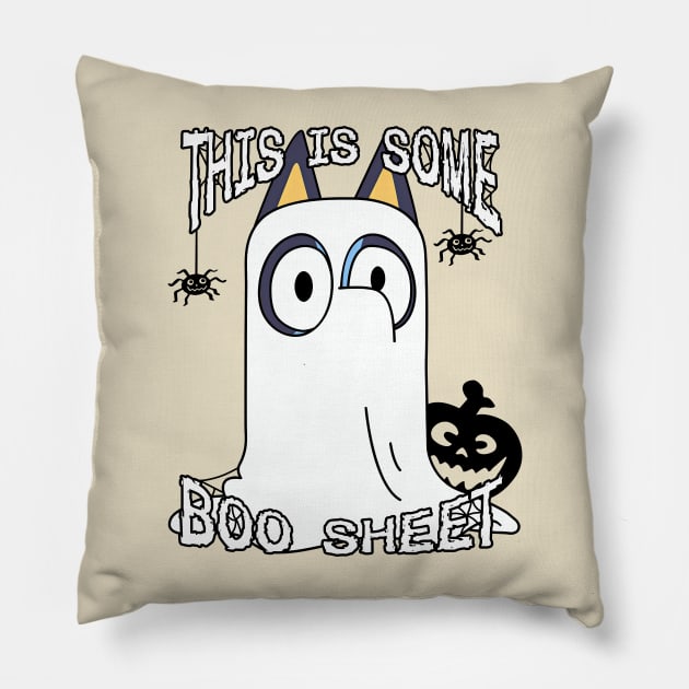 This is Some Boo Sheet Pillow by Karl Doodling