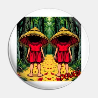 DOUEN – FULL COLOUR – FETERS AND LIMERS – CARIBBEAN FOLKLORE EVENT DJ GEAR Pin