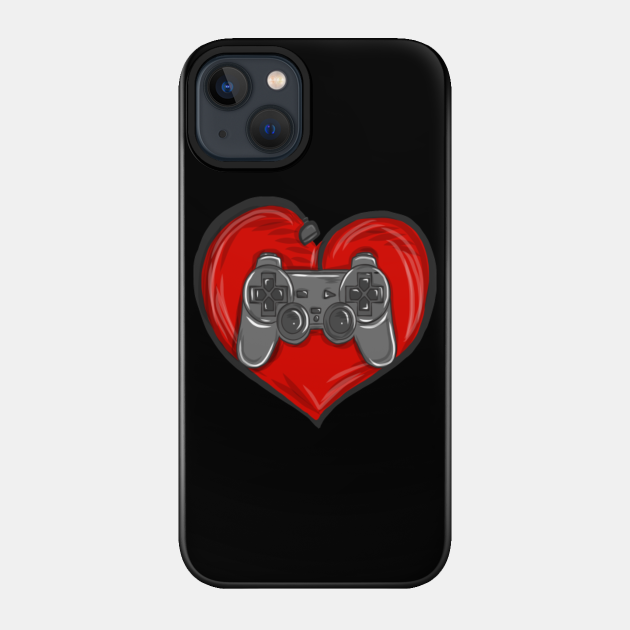 Heart Controller Gaming Lovers awesome for gamers gaming lover console fans video games gifts men women kids teens boys girls costumes - Gaming Apparel - Phone Case