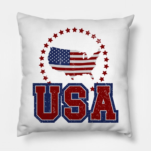 USA pride Pillow by Sharkshock