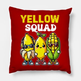 Yellow Squad Banana Lemon And Corn Pillow