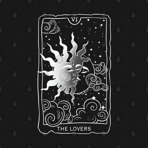 Tarot the lovers white by eternalshadeart