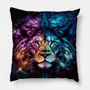 Lion Cosmos Colourful Pillow