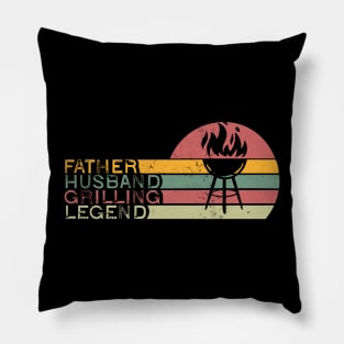 Father Husband Grilling Legend Pillow