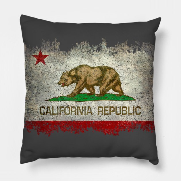 Vintage California Republic Flag Pillow by Sterling