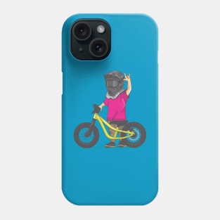 kid ride a push bike Phone Case