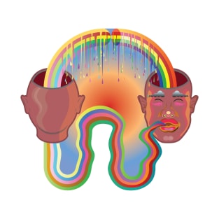 Heads connected by a rainbow T-Shirt